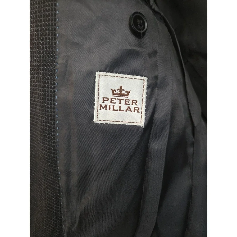 Peter Millar Charcoal Dark Gray  100% Wool Suit Coat Jacket Blazer Men's 42R